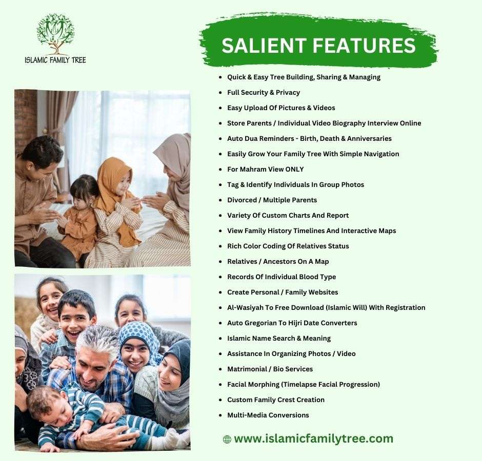 SALIENT FEATURES OF ISLAMIC FAMILY TREE