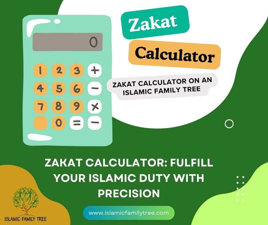 Zakah calculator on an Islamic family tree