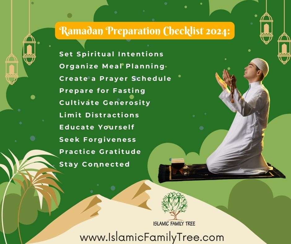 Ramadan Preparation Checklist 2024: islamic family tree